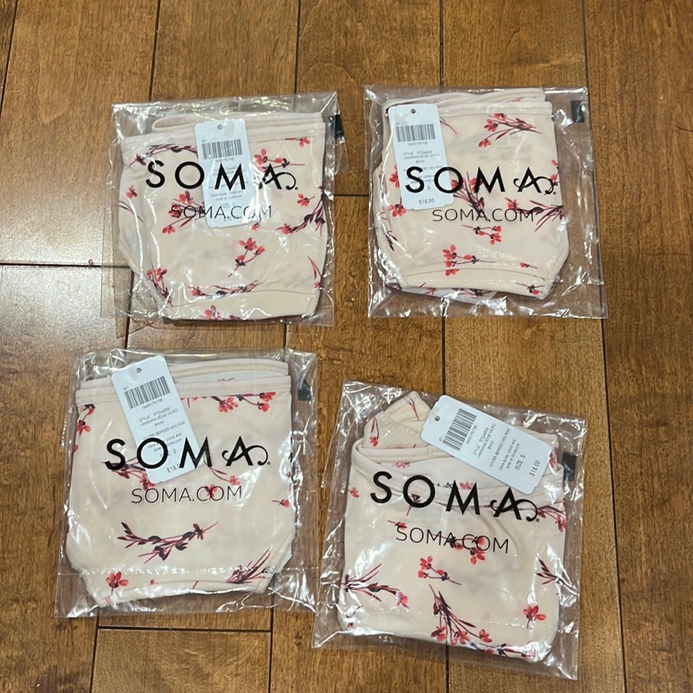 4 X Soma Vanishing Edge Microfiber Bikini, $72 value